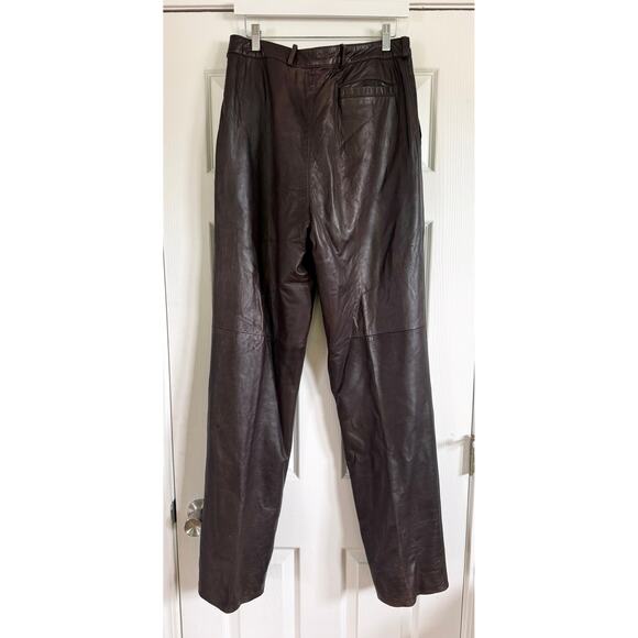 Michael Hoban North Beach Leather Brown Pants - Picture 9 of 9